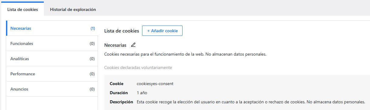listado de cookies que se usan en manuelcolmeiro.es